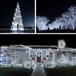 Suddus 66ft 200 LED Outdoor String Lights, White Fairy Lights Battery Operated With Remote, Led Twinkle Lights For Bedroom, Wreath, Patio, Tapestry, Backyard, Garden, Christmas, Party, Indoor -Xmas Lighting Shop 71KmjRi6DtL. AC SL1500