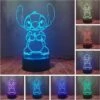 LOUHH Stitch Light, Stitch Gifts-3D LED Intelligent Remote Control Stitch Lamp 16 Color Light For Christmas Children's Room Decoration