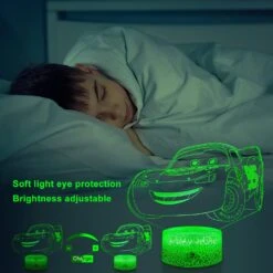 3D Cars Night Light For Kids - 3 Patterns & 16 Color Change Decor Lamp With Timer, Remote Control & Touch - Baby Cars Toys For Boys, Girls- Birthday & Christmas Gifts For Kids And Car Fans 9 3D Cars Night Light For Kids - 3 Patterns & 16 Color Change Decor Lamp With Timer, Remote Control & Touch - Baby Cars Toys For Boys, Girls- Birthday & Christmas Gifts For Kids And Car Fans -Xmas Lighting Shop 71LEbyZiBvL. AC SL1500
