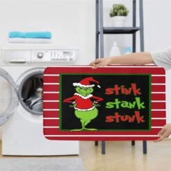 WRUJOJU 4 Pcs Christmas Shower Curtain Set With Non-Slip Rug, Toilet Lid Cover And Bath Mat,Xmas Shower Curtains With 12 Hooks, Christmas Shower Curtain Sets For Bathroom -Xmas Lighting Shop 71LTnSzXpAL. AC SL1500