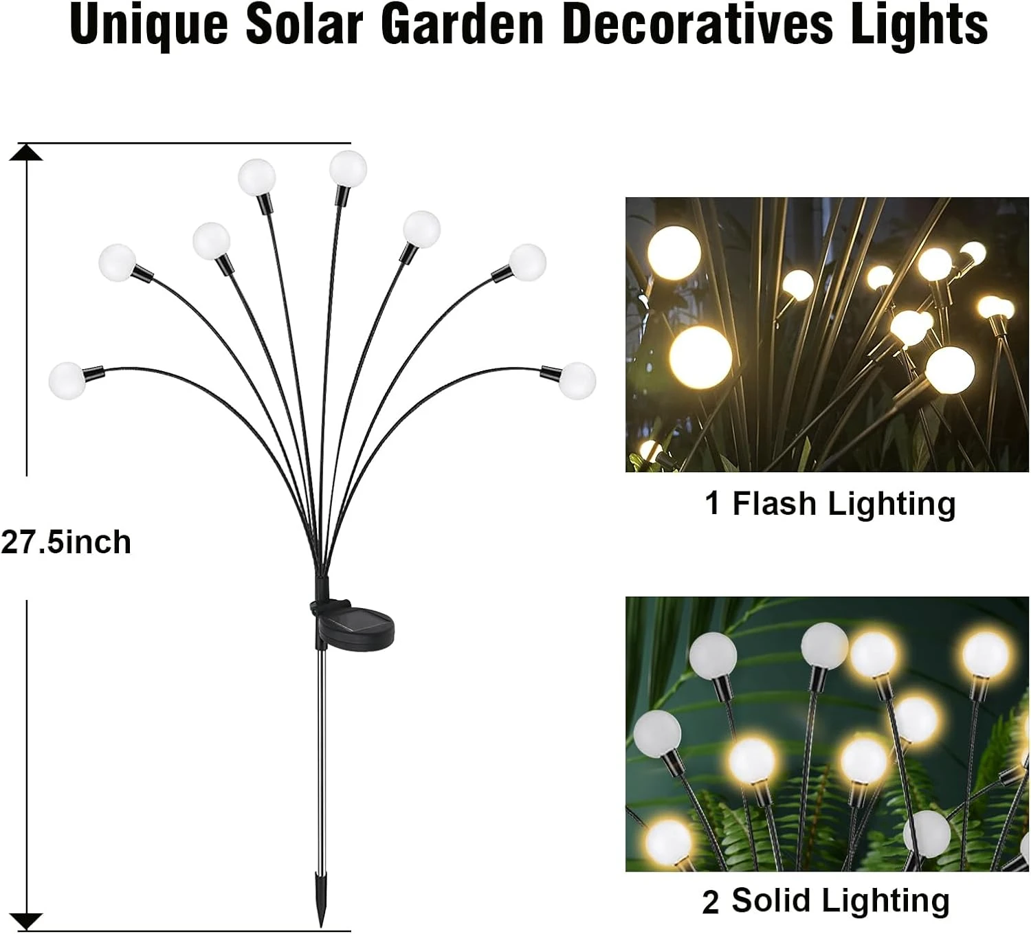 OMK Solar Swaying Light Firefly Outdoor Solar Powered Garden Lights【Upgraded LIT/Flash】,Patio/Yard/Porch/Pathway Outside Decor LED For Bar Restaurant Hotel Holiday Christmas Decorations(2 Pack) 6 OMK Solar Swaying Light Firefly Outdoor Solar Powered Garden Lights【Upgraded LIT/Flash】,Patio/Yard/Porch/Pathway Outside Decor LED For Bar Restaurant Hotel Holiday Christmas Decorations(2 Pack) - Image 6