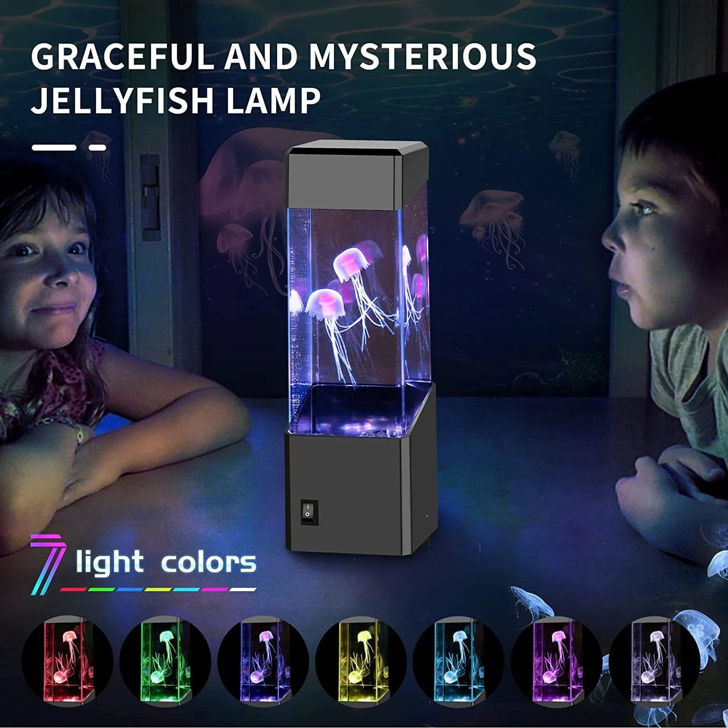 SENCU Gifts For Adults Kids, Multi-Color Jellyfish Lava Lamps, USB Powered Aquarium Night Lights, Home Office Room Desktop Decoration, Gift For Christmas, Halloween, Birthdays, Holidays 5 SENCU Gifts For Adults Kids, Multi-Color Jellyfish Lava Lamps, USB Powered Aquarium Night Lights, Home Office Room Desktop Decoration, Gift For Christmas, Halloween, Birthdays, Holidays - Image 5