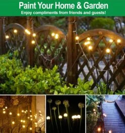 Solar Lights Outdoor Waterproof IPX5, Solar Garden Lights, Firefly Garden Lights Solar Outdoor Lights Fairy Lights, Yard Patio Pathway Christmas Lights Outdoor Decor, Warm White, 4Count, New Upgraded 12 Solar Lights Outdoor Waterproof IPX5, Solar Garden Lights, Firefly Garden Lights Solar Outdoor Lights Fairy Lights, Yard Patio Pathway Christmas Lights Outdoor Decor, Warm White, 4Count, New Upgraded -Xmas Lighting Shop 71LrRGVA 6L. AC SL1062