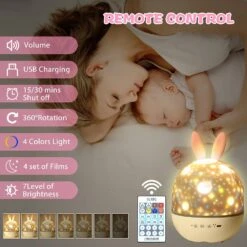 Night Light For Kids,Rotating Starry Night Light Projector With Remote Control,6 Films,USB Rechargeable,Soothe Musics,Bedside Lamp Nursery Light For Baby,Boys,Girls Birthday,Christmas Gift (White) 10 Night Light For Kids,Rotating Starry Night Light Projector With Remote Control,6 Films,USB Rechargeable,Soothe Musics,Bedside Lamp Nursery Light For Baby,Boys,Girls Birthday,Christmas Gift (White) -Xmas Lighting Shop 71LwueCMTnL. AC SL1500