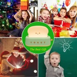 LOUHH Toaster Lamp, Cute Desk Decor Lamp -Toast Light With Dimmable Light And Timer Settings For Birthday Gifts, Christmas Gifts, Children's Day Gifts, Desk Decorations (Green) -Xmas Lighting Shop 71LyDYZmIuL. AC SL1200