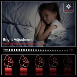 Arrucoly 3D Night Light Gifts LED Table Lamp 16 Colors Changing With Remote Control Room Decor Gifts For Fans Birthday Christmas (C) -Xmas Lighting Shop 71LyRcS950L. AC SL1500