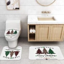 Likiyol 4 Pcs Merry Christmas Shower Curtain Sets With Non-Slip Rugs, Toilet Lid Cover And Bath Mat, Buffalo Plaid Shower Curtain With 12 Hooks, Winter Holiday Tree Shower Curtain 11 Likiyol 4 Pcs Merry Christmas Shower Curtain Sets With Non-Slip Rugs, Toilet Lid Cover And Bath Mat, Buffalo Plaid Shower Curtain With 12 Hooks, Winter Holiday Tree Shower Curtain -Xmas Lighting Shop 71MFhsgA1yL. AC SL1500