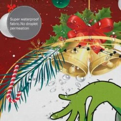 Red Christmas Shower Curtain Set With Anti-Slip Rug, Toilet Cover And Bath Mat Xmas Santa Winter Happy New Year Holiday Shower Curtain With 12 Hooks Bathroom Set Holiday Home Decor -Xmas Lighting Shop 71MXrni2p9L. AC SL1300