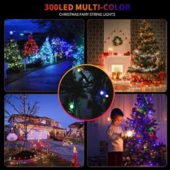 Haili 105FT 300 LED Christmas Lights Outdoor Waterproof, 8 Mode Connectable String Lights For Christmas Tree, Wedding, Party, Patio, House Christmas Decoration(Multi-Colored) -Xmas Lighting Shop 71Mrw0Nw1JL. AC SL1000