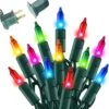 Dazzle Bright Multi-Colored Christmas Mini String Lights, 20FT 100 Count Incandescent Waterproof Fairy Lights Plug In, Connectable Christmas Decorations For Indoor Outdoor Home Party Garden Yard
