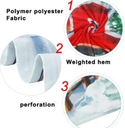 Alishomtll 4 Pcs Christmas Shower Curtain Sets With Non-Slip Rugs, Toilet Lid Cover, Bath Mat And 12 Hooks, Xmas Red Truck Shower Curtain For Christmas Bathroom Decoration Sets -Xmas Lighting Shop 71NBnnL2RxL. AC SL1500