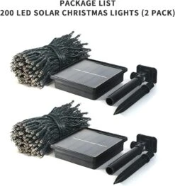 MAOKOT Solar Christmas Lights Outdoor Waterproof Solar String Lights 72ft 8 Modes 200 LED Outdoor Christmas Lights For Garden, Christmas, Xmas Tree Decor,Pack Of 2(Multicolored) -Xmas Lighting Shop 71NImQ26NYL. AC SL1500