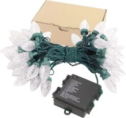C7 Christmas Lights, Strawberry Battery Operated Christmas String Lights With Timer, 50 LED 26Ft Christmas Lights With 8 Lighting Modes For Xmas Tree Indoor Outdoor Christmas Decorations, Pure White -Xmas Lighting Shop 71NRlpOmy8L. AC SL1500
