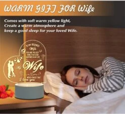 Digi4U Gifts For Her-Romantic Night Light Gifts For Wife On Valentine’s Day, Birthday, Thanksgiving, Christmas, LED Engraved Night Lamp With 3 Changed Colors For Wife’s Gifts(Heart) -Xmas Lighting Shop 71NWlW1PafL. AC SL1500