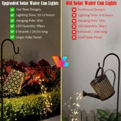 Solar-Outdoor-Lights For Yard, Solar-Watering-Can With Cascading-Lights, Solar-Garden-Lights For Patio-Garden-Decor, Solar-Pathway-Lights Outdoor-Decor For Holiday-Festival- Halloween-Christmas, Etc -Xmas Lighting Shop 71NZKK9RrfL. AC SL1200