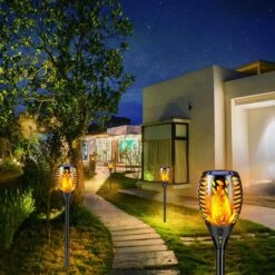 TomCare 8 Pack Solar Lights Outdoor Flickering Flames Solar Torch Lights Decorative Solar Garden Lights Solar Powered Waterproof Landscape Decorations Outdoor Lighting For Garden Patio Yard Christmas -Xmas Lighting Shop 71O51rwsReL. AC SL1200