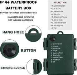 TW SHINE Battery Operated Christmas Lights, 2 Pack 50 LED 16FT Battery Operated String Lights With 8 Modes, Xmas Lights For Outdoor Indoor Wedding Party Home Decorations, Multi-Colored -Xmas Lighting Shop 71OLMvo2XqL. AC SL1500