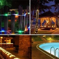 Solar String Lights Outdoor Waterproof Rope Lights 33ft 100 LEDs Copper Wire Tube Lighting Holiday Christmas Yard Patio Road Pathway Decoration Fairy Lights (Y-H-TY-WW) -Xmas Lighting Shop 71OP55kiDML. AC SL1100