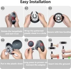 Solar Pathway Lights 4 Pcs, 12 Colors Solar Outdoor Lights With Remote Control, Garden Solar Powered Lights Outdoor Waterproof Auto On/Off, Ideal Decoration For Halloween And Christmas For All Seasons -Xmas Lighting Shop 71OX8x69MfL. AC SL1500