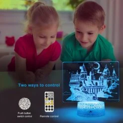 JunHang Harry Gifts Night Light For Kids Hogwarts Castle 3D Illusion Lamp 16 Colors Changing With Remote Control Cool Stuff Magic Gifts For Boys Girls Christmas Birthday -Xmas Lighting Shop 71OaQA9L85L. AC SL1500