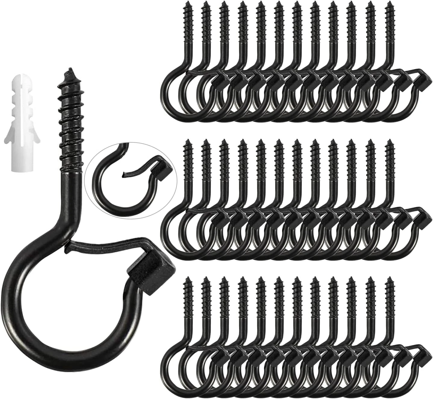 Q-Hanger Hooks For Outdoor String Lights Safety Screw Hook Home Christmas Lights Hanger Hooks For Garage New Year Party Outdoor Wire Fairy Led Lights (Hook C) 1 Q-Hanger Hooks For Outdoor String Lights Safety Screw Hook Home Christmas Lights Hanger Hooks For Garage New Year Party Outdoor Wire Fairy Led Lights (Hook C)