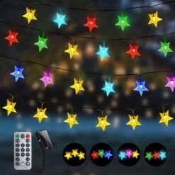 Christmas Solar Star String Lights 66FT 150LED Outdoor Solar Patio Lights Garden Tree Lights Outside Twinkle Fairy Lights With 11 Modes Remote Waterproof 4 Colors Changing For Yard Party Decor -Xmas Lighting Shop 71PMvAi8f1L. AC SL1500