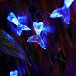 SEMILITS Solar String Lights Outdoor Waterproof 30 Led Fishtail String Lights For Patio Garden Yard Christmas Decor Blue -Xmas Lighting Shop 71PPQo GBhL. AC SL1500