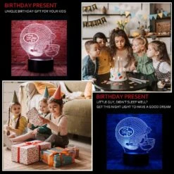 Cute American Football Rugby Competition Football Helmet Shape 3D LED Bedroom Decor Sleep Table Lamp With Remote 7 Colors Visual Night Light Birthday Christmas Gifts For Kids,sf Fans, Men, Women -Xmas Lighting Shop 71PXpsDWIEL. AC SL1000 1