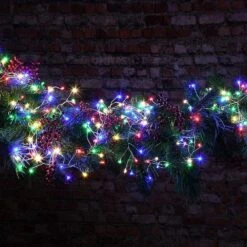 JosMega 2 Pack Solar Powered Fairy String Lights Outdoor Waterproof 8 Modes Twinkle Christmas Decorations Lights, Each 33ft-100LED, 40ft-120LED, 66ft-200LED, 80ft-240LED, Auto On/Off (Multicolor, 33) -Xmas Lighting Shop 71PYs6GyrOL. AC SL1000