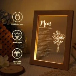 Birthday Gifts For Mom Gifts From Daughters Son, Mom Birthday Gifts Ideas, Acrylic USB Low Power Night Lamps A Letter To My Mother, Mothers Day Gifts, Christmas Gifts, Lamp Presents For Mom-S -Xmas Lighting Shop 71PlDWjOyfL. AC SL1500