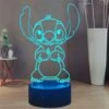 Laysinly Stitch Night Light, Anime Figure USB Touch Bedroom Sleep Light Stitch 3D LED Lamp, 16 Colors Remote Control Bedside Lamp Decoration, Stitch Desk Lamp Kids Lamp For Birthday Christmas
