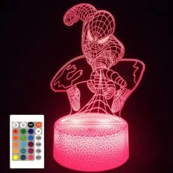 Mazumi8 3D Night Light For Boys - 16 Colors Dimmable Optical Illusion Lamp With Remote & Smart Touch,Bedroom Decorations Bedside Lamp - Birthday Christmas Gifts For Man Teens Boys Girls Kids