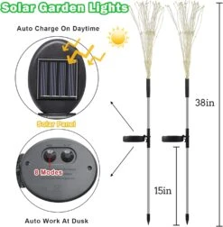Serpouliom Solar Garden Lights, Firework Lights Outdoor 2 Pack 180 LED Solar Lights Outdoor Waterproof Landscape Lamp, Decor For Courtyard Garden Christmas Party (Warm White) 14 Serpouliom Solar Garden Lights, Firework Lights Outdoor 2 Pack 180 LED Solar Lights Outdoor Waterproof Landscape Lamp, Decor For Courtyard Garden Christmas Party (Warm White) -Xmas Lighting Shop 71Q3XSvWAsL. AC SL1500