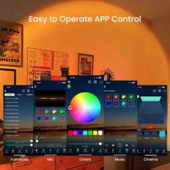 Tsrarey Sunset Lamp Projector With Remote Control, Endless Colors 360 Degree Rotation Sunset Projection Lamp Led Light, Button Switch & APP Control Lamp For Christmas Gifts Photography Party Bedroom -Xmas Lighting Shop 71Q8hvBmbjL. AC SL1500