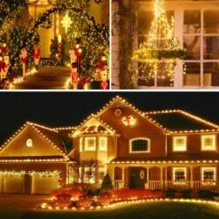 Moobibear 165Ft 500 LEDs Fairy Lights, Twinkle Lights With Remote, 8 Modes And UL Listed, Outdoor Waterproof Dimmable Warm White String Light For Deck/Ceiling/Christmas/Hallowmas Decor -Xmas Lighting Shop 71QMvQsogYL. AC SL1000