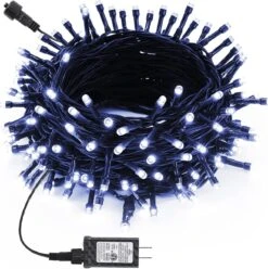 Flacchi Christmas Lights 82 Ft 200 LED Timer 8 Modes Low Voltage String Lights Indoor Outdoor White