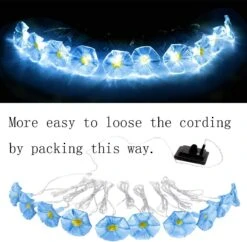 Ibdone Solar LED Flower String Lights, 33FT 10 LED Waterproof Outdoor Decorative Stringed LED String Lights Morning Glory Flower For Party,Christmas,Garden,Patio,Outdoor, Decoration (Blue) 13 Ibdone Solar LED Flower String Lights, 33FT 10 LED Waterproof Outdoor Decorative Stringed LED String Lights Morning Glory Flower For Party,Christmas,Garden,Patio,Outdoor, Decoration (Blue) -Xmas Lighting Shop 71RHonGvyQL. AC SL1200