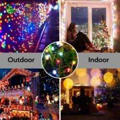 Joomer Battery Chrismas Lights, 66ft 200LED Fairy Lights Battery Operated Timer 8 Modes Waterproof For Outdoor Home Garden Party Holiday Christmas Trees Decoration (Multicolor) -Xmas Lighting Shop 71RfLXOZIL. AC SL1000
