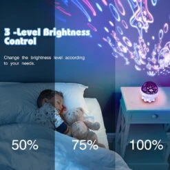 Night Light Projector,Ocean Star Night Light For Kids Room,Dinosaur Toys With 360° Rotation,Remote And Timer,3 Projection Films,17 Light Modes,9 Lullaby Songs,Birthday Christmas Gifts Kids Toys-White -Xmas Lighting Shop 71Rp7MAOYL. AC SL1500
