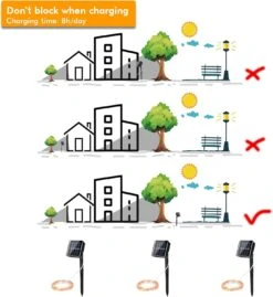 Christmas Lights Solar Outdoor, Solar Powered Fairy Lights,Copper Solar Lights, 33FT Waterproof, 8 Modes, 2x100LED(Blue) -Xmas Lighting Shop 71Rzzx8IuQL. AC SL1500