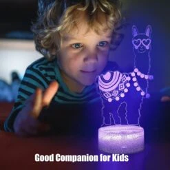 JLiup Llama 3D Illusion Night Light, Alpaca Lamp 16 Color Changing Remote Control & Touch Control Night Light Bedroom Decor Llama Gifts As Birthday Christmas For Kids -Xmas Lighting Shop 71S7fEOHRVL. AC SL1500