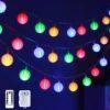 Battery Operated String Lights Bedroom, 16ft 40 Globe String Lights With Remote, Indoor Outdoor Decorative Bedtime String Lights For Camping Classroom Christmas Party Patio Wedding Gazebo Dorm Tent