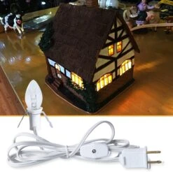 Accessory Cord With Light Bulb - 6ft Salt Lamp Cord With On/Off Switch For Christmas Village Houses, Night Lights, Halloween Pumpkin, Blow Molds, Ceramic Trees, Craft Projects, UL-Listed, 4 Pack -Xmas Lighting Shop 71SOh2AmFJL. AC SL1500