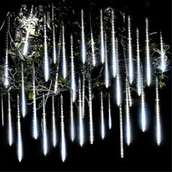 Twinkle Star Meteor Shower Rain Lights, Valentine Lights 30cm 8 Tubes 288 LED Iciclelight Snow Falling Christmas Lights Outdoor Raindrop Lights, Xmas Wedding Party Tree Holiday Decoration, White -Xmas Lighting Shop 71SQWPYMSoL. AC SL1500