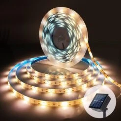 Solar Lights LED Strip Outdoor String Lights Waterproof 10ft Garden Path Deck Christmas Decorative Lighting