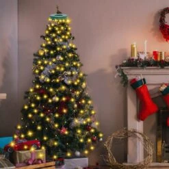 Christmas Tree Lights With Ring, 400 LED 6.6ft X 16 Lines Christmas Tree String Lights With 8 Modes & Timing Function, Waterproof Fairy Lights For Xmas Tree Decoration (Warm White) -Xmas Lighting Shop 71Smay5hEJL. AC SL1500