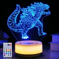 SHINECLOUD God-Zilla Night Light King-of-Monsters Lamp Toys 14 Color LED Decor Light,Romote Control&Entity Keys, Birthday, Christmas Gifts For Boys & Children(New Generation)