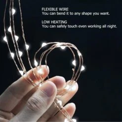 RUICHEN USB Fairy Lights 20 Ft 120 LED String Lights With On/Off Switch, Waterproof Copper Wire Lights For Bedroom Wall Ceiling Wreath Crafts Christmas Wedding Party (Cool White) -Xmas Lighting Shop 71UgRYfwV2L. AC SL1500