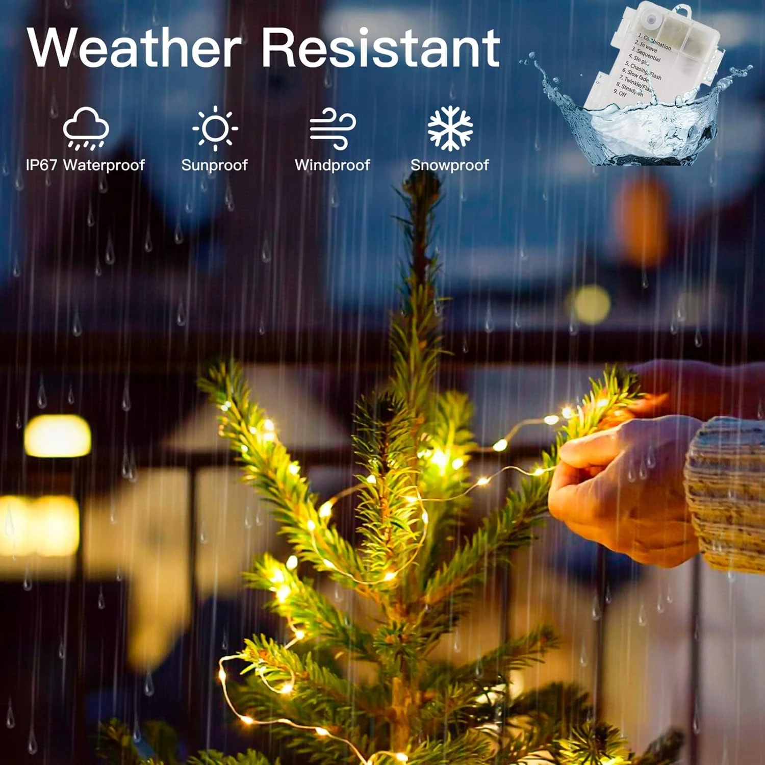 Homemory 200 LED Battery Operated Long Fairy Lights, 66FT Fairy String Lights With Remote, 8 Modes Copper Sliver Wire Lights, Waterproof Christmas Twinkle Lights Wedding Bedroom, Warm White 4 Homemory 200 LED Battery Operated Long Fairy Lights, 66FT Fairy String Lights With Remote, 8 Modes Copper Sliver Wire Lights, Waterproof Christmas Twinkle Lights Wedding Bedroom, Warm White - Image 4