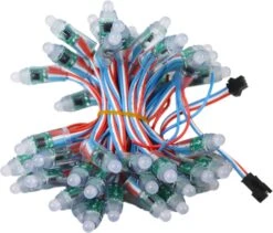 Odlamp 50pcs WS2811 Dream Color Changing RGB Addressable LED Pixel String Light Waterproof 12mm DC5V For Christmas Party Advertising Board Decoration (DC5V 50pcs)